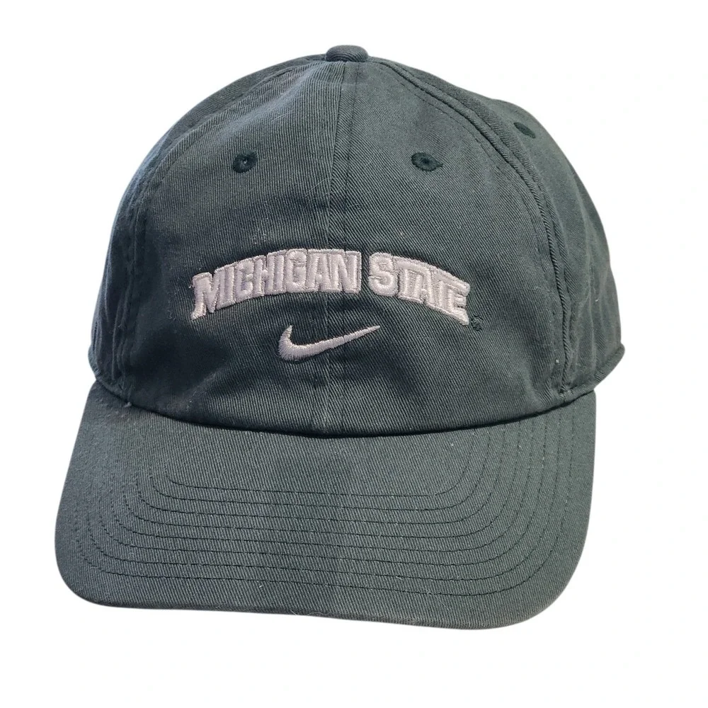 Nike Michigan State Spartans Baseball Cap Hat Green Adjustable Men‎